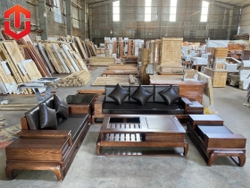SOFA 2 VĂNG ĐÙI GÀ SỒI LAU  MÀU ÓC CHÓ