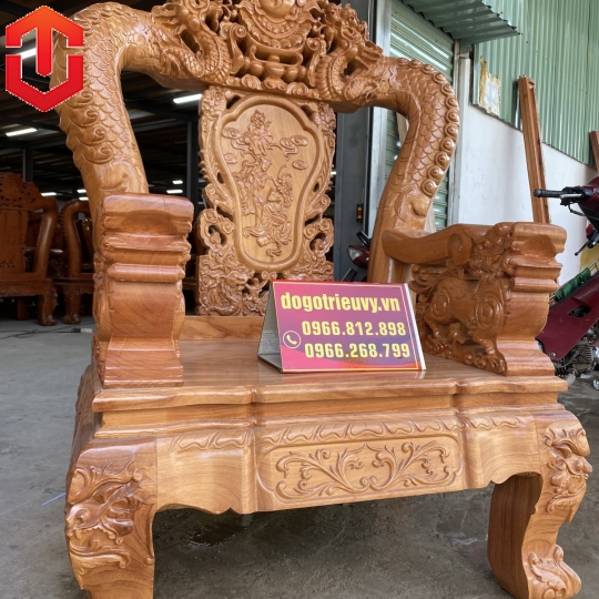 SALON RỒNG BÁT TIÊN GÕ C14 6 MÓN