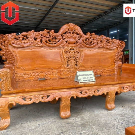 SALON HOÀNG GIA GÕ ĐỎ C14 6 MÓN