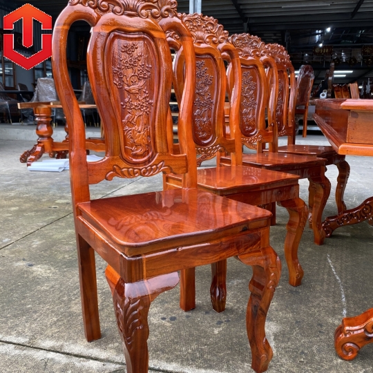 BÀN ĂN TRÀM MẶT VUÔNG 8 GHẾ