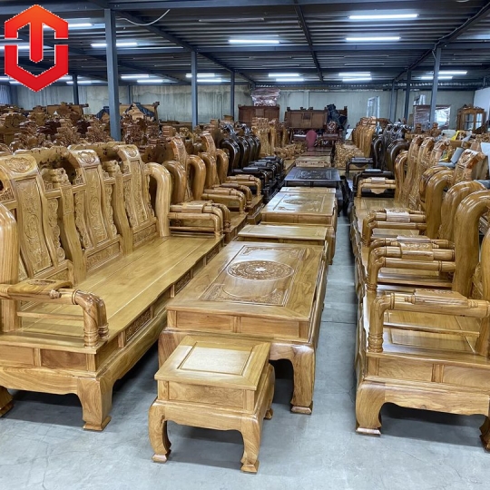 SALON TẦN THUỶ HOÀNG GÕ ĐỎ CỘT 12 6 MÓN 