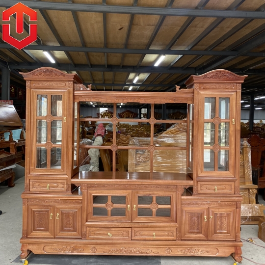 KỆ TIVI DÀN CHÈ XOAN ĐÀO 2M2