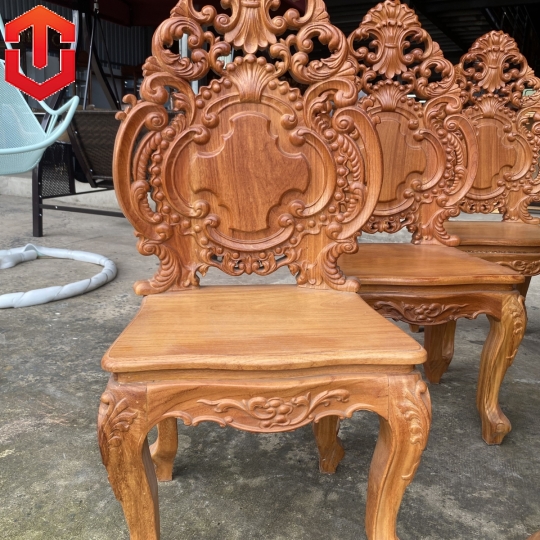 BÀN GHẾ ĂN OVANL GÕ ĐỎ 6 GHẾ