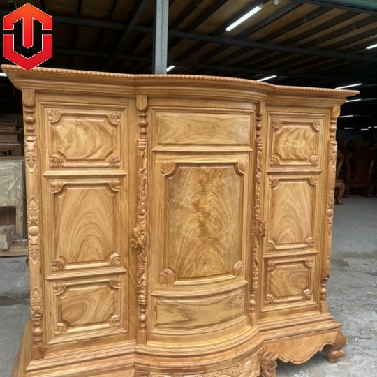 TỦ THỜ BỤNG PHỆ GÕ ĐỎ 1M8 MẶT TRƠN