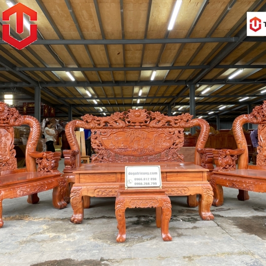 SALON RỒNG BÁT TIÊN HƯƠNG ĐÁ C12 6 MÓN