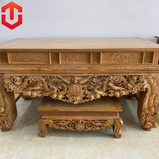 SẬP THỜ MAI ĐIỂU GÕ ĐỎ CHÂN 24