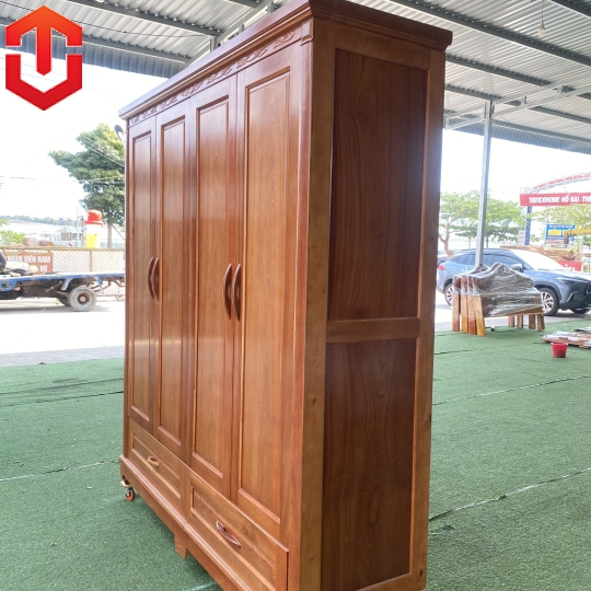 TỦ ÁO XOAN ĐÀO 4 CÁNH 