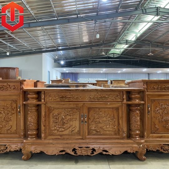 KỆ TIVI CỘT NHO HƯƠNG ĐÁ 2M4