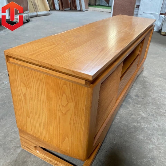 KỆ TIVI SỒI CHÂN VÁT 1M6 MÀU HƯƠNG VÀNG
