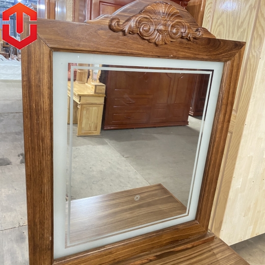 BÀN TRANG ĐIỂM HƯƠNG XÁM 80 - GƯƠNG VUÔNG