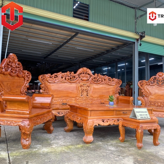 SALON HOÀNG GIA GÕ ĐỎ C14 6 MÓN