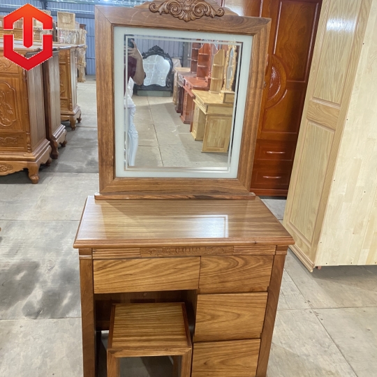 BÀN TRANG ĐIỂM HƯƠNG XÁM 80 - GƯƠNG VUÔNG