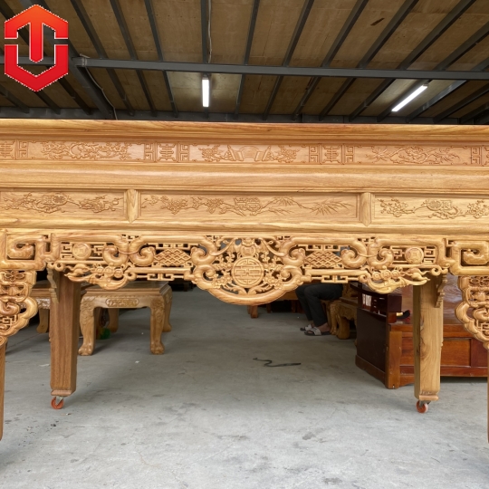 BÀN CÚNG GÕ ĐỎ 1M75 LỌNG NHƯ Ý