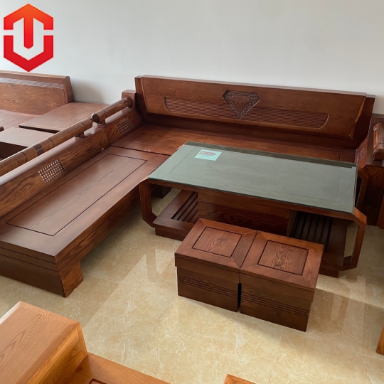 SOFA GÓC KIM CƯƠNG SỒI MÀU ÓC CHÓ