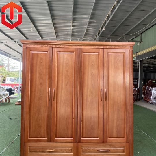 TỦ ÁO XOAN ĐÀO 4 CÁNH 