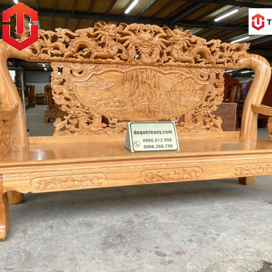 SALON RỒNG BÁT TIÊN GÕ ĐỎ C12 6 MON