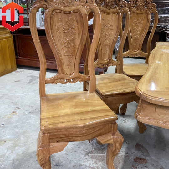 BÀN ĂN BÁNH TÂY GÕ ĐỎ 6 GHẾ