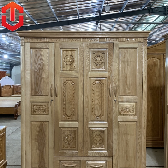 TỦ ÁO SỒI NAM 4 CÁNH MÀU TỰ NHIÊN