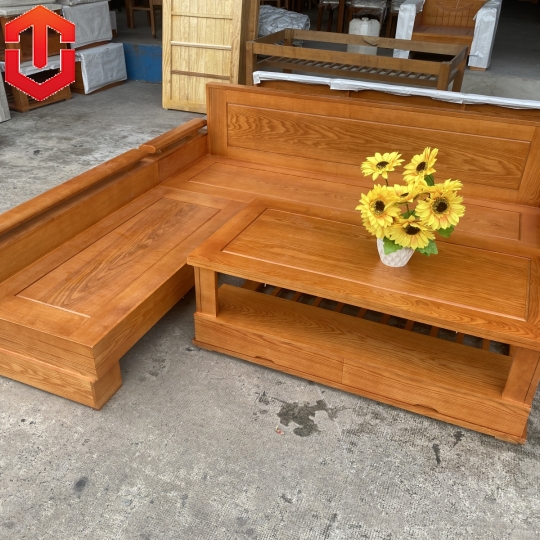 SOFA SỒI GÓC NHỎ MÀU GÕ TỰA ĐỤC CẢNH