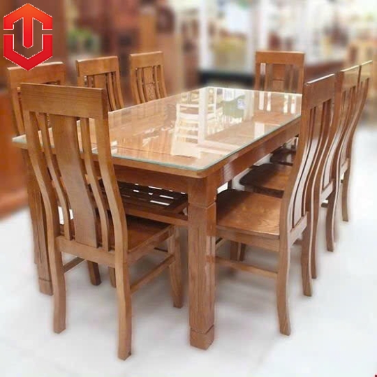 BÀN ĂN SỒI 2 TẦNG 8 GHẾ MÀU CÁNH GIÁN