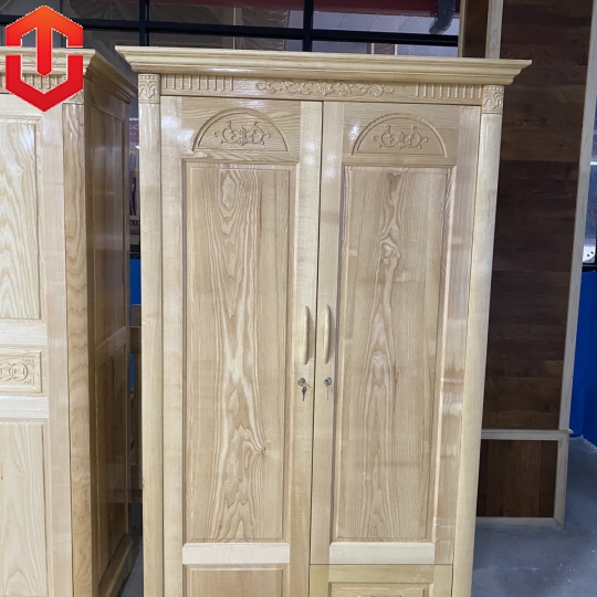 TỦ ÁO 2 CÁNH SỒI MÀU TỰ NHIÊN