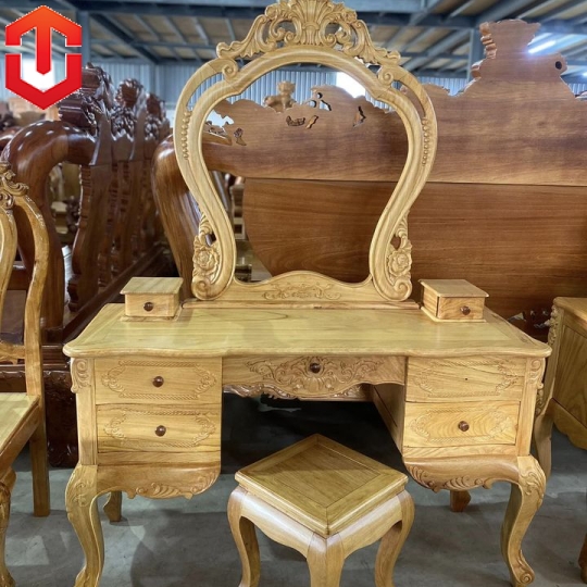 BÀN PHẤN TÂN CỔ ĐIỂN GÕ ĐỎ 1M2