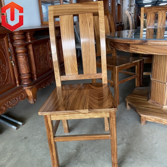 BÀN ĂN TRÒN HƯƠNG XÁM 6 GHẾ 