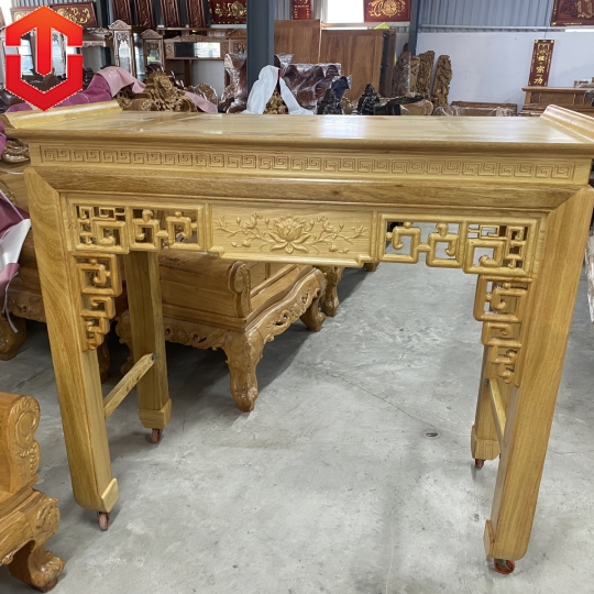 BÀN CÚNG GÕ LỌNG SEN 1M53