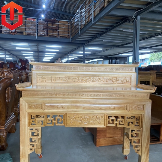 BÀN CÚNG GÕ ĐỎ 2 TẦNG 1M53