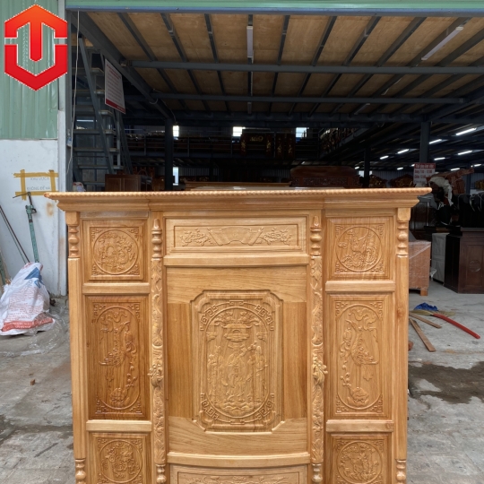 TỦ THỜ CĂM FA 1M47 CHẠM TAM ĐA