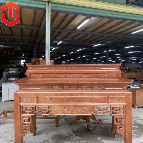 BÀN CÚNG 2 TẦNG SỒI MÀU ÓC CHÓ 1M75