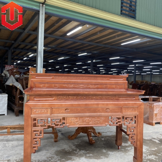 BÀN CÚNG 2 TẦNG SỒI MÀU ÓC CHÓ 1M75