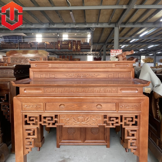 BÀN CÚNG 2 TẦNG SỒI MÀU ÓC CHÓ 1M53