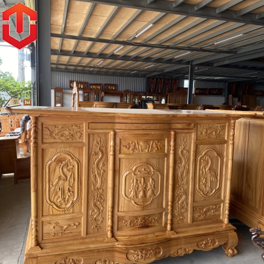 TỦ THỜ TAM ĐA GÕ ĐỎ 1M97