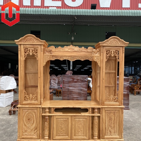 KỆ TƯỜNG GÕ ĐỎ 2M
