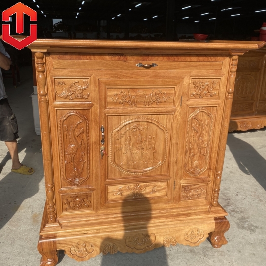 TỦ THỜ TAM ĐA GÕ ĐỎ 1M27