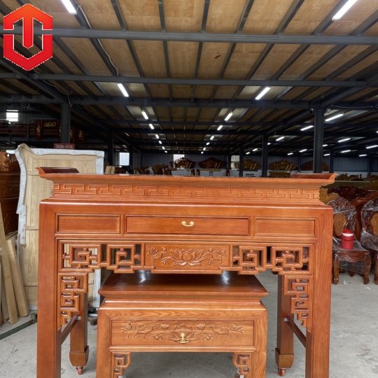 BÀN CÚNG SỒI MÀU ÓC CHÓ + BÀN CƠM 