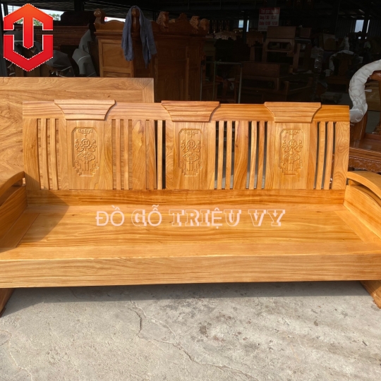 SALON ĐỐI THÙNG QUẠT TAY CONG GÕ ĐỎ