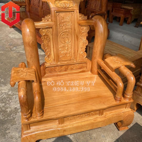 SALON TẦN THUỶ HOÀNG GÕ ĐỎ CAO CẤP CỘT 12 6 MÓN