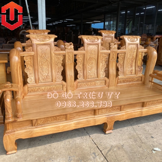 SALON TẦN THUỶ HOÀNG GÕ ĐỎ CAO CẤP CỘT 12 6 MÓN