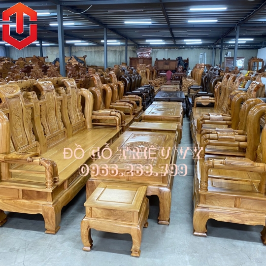 SALON TẦN THUỶ HOÀNG GÕ ĐỎ CAO CẤP CỘT 12 6 MÓN