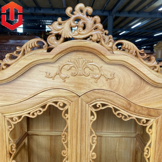 TỦ RƯỢU BẦU LỤC GIÁC GÕ ĐỎ CAO CẤP