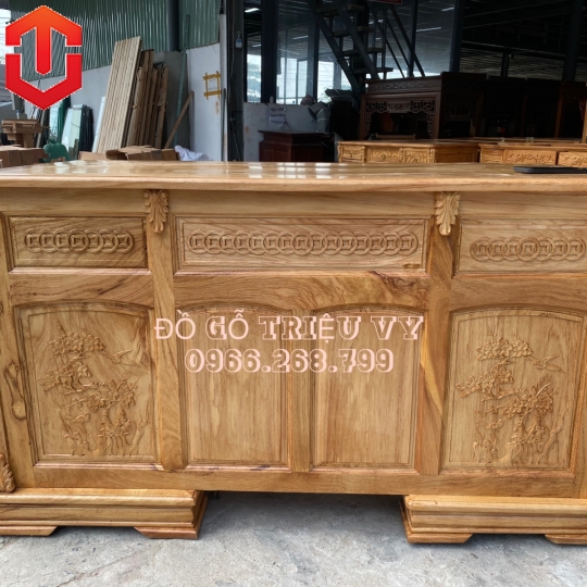 BÀN LÀM VIỆC GÕ ĐỎ 1M6 CAO CẤP