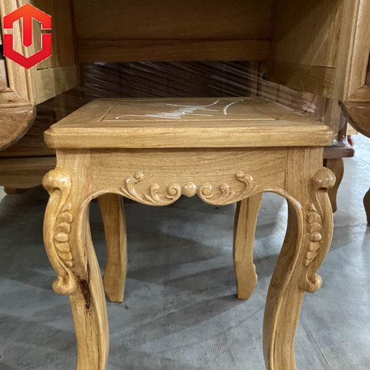 BÀN PHẤN GÕ ĐỎ LOUIS GƯƠNG HOA HỒNG CAO CẤP