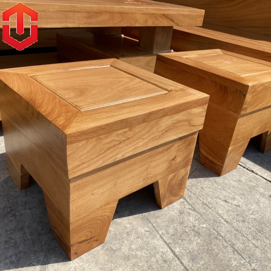 SOFA GÓC HỘP GÕ ĐỎ  - SOFA GỖ CAO CẤP
