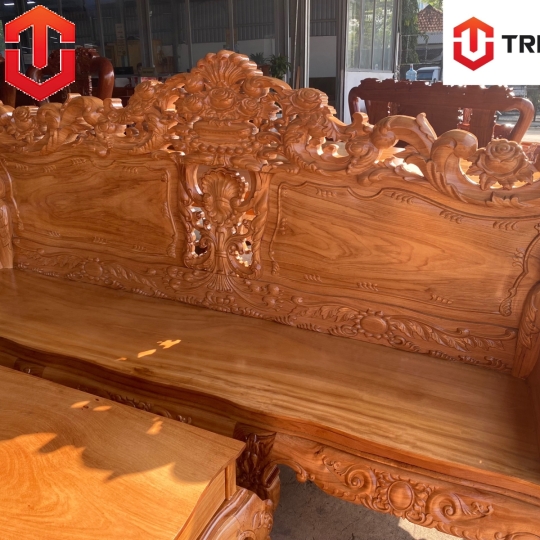 SALON HOÀNG GIA GÕ ĐỎ 6 MÓN - CAO CẤP