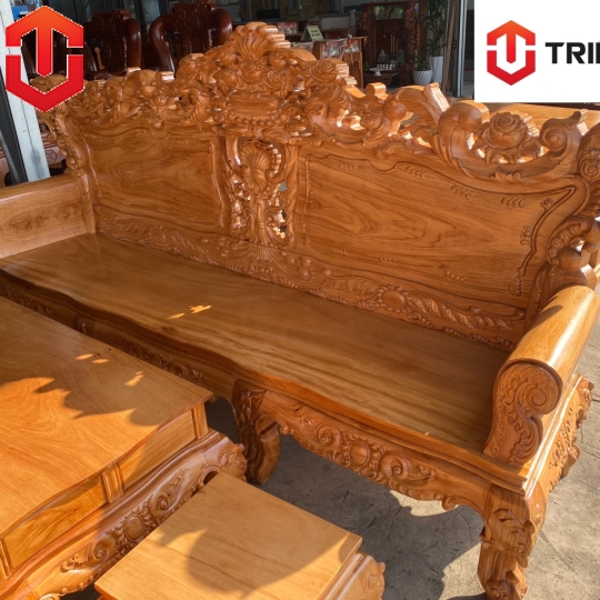 SALON HOÀNG GIA GÕ ĐỎ 6 MÓN - CAO CẤP