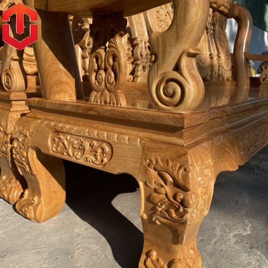 SALON ĐÀO GÕ ĐỎ CỘT 14 6 MÓN - CAO CẤP