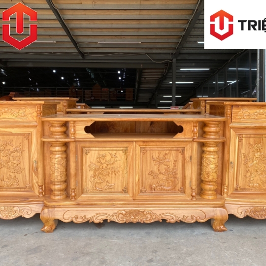KỆ CỘT NHO GÕ ĐỎ 2M2