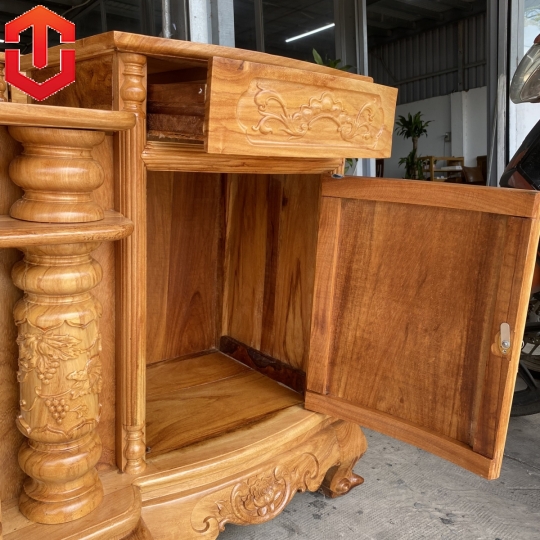 KỆ CỘT NHO GÕ ĐỎ 2M2